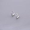 Pinza para Oreja Hueca de Estrella y Luna de Plata de Ley S925, Brazalete Pequeño de Estrella y Luna para Orejas sin Perforar, Brazalete de Plata 925 para Mujer