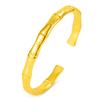 Jin Jiahua galvanoplastia al vacío personalidad pared interior lisa pulsera de bambú sección de apertura pulsera de alto relieve joyería de boda