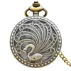 Reloj de Bolsillo Vintage de Bronce con Flor Doble de Ocho Pétalos para Hombres y Mujeres Reloj de Bolsillo de Cuarzo Reloj Grande Colgante Reloj de Regalo Reloj de Bolsillo Simple Creativo