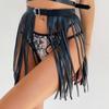 P novo cinto feminino com borlas, personagem decorativo, roupa de performance, saia com borlas, cinto