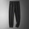 Pantalones deportivos de alta gama elásticos para hombre para primavera y otoño, talla grande, estilo de negocios, gruesos, resistentes a las arrugas, holgados, de pierna recta, joggers informales