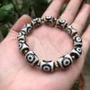 Pulsera de cuentas de nueve ojos envejecida con alto aceite pulpa vieja pulsera de cuentas de múltiples tesoros pulsera de ágata de cuentas de tres ojos al por mayor