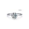 Anillo de plata esterlina S925 de lujo ligero redondo Super Flash diamante artificial para mujer estilo europeo y americano simple para todo uso boda anillo cerrado
