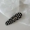 Pinza para el pelo rectangular de lunares estilo chica dulce japonesa, gota de agua, elegante temperamento, goma para el pelo, pinza para flequillo, pinza de pico de pato, accesorio para el pelo, modelo nuevo