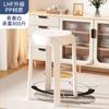 Banco de plástico estilo creme, doméstico, espesso, moderno, simples, moinho de vento, mesa de jantar, banco alto redondo, cadeira de jantar