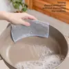 Paño de Cocina Malla Antiadherente Aceite Lavado Toalla Hilo Plateado Trapo Alambre de Acero Estropajo Estufa Encimera Olla Limpieza Artefacto Paño de Limpieza