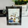 Portafotos de Arte Lineal Ps Marco de Línea Fuente Artesanal Ventas Directas de Fábrica Foto de Boda Marco de Fotos Conmemorativo Venta al por Mayor Personalización Hecha a Mano