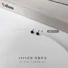 Pendientes de moda redondos de plata de ley s999, elegantes y brillantes, para el lóbulo de la oreja, de diseño geométrico, pendientes de nicho de alta gama, Accesorios al por mayor