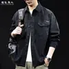 Camisa casual de manga larga para hombre, nueva para Otoño/Invierno 2026, estilo retro, talla grande, chaqueta de trabajo, ropa de marca de moda