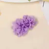 Presilhas de Cabelo de Chiffon com Flor para Crianças Transfronteiriças, Fofas Presilhas de Tecido Multicor Tridimensionais para Franja de Bebê, Grampos de Cabelo para Meninas em Feriados