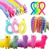 Atravessando Fronteiras Hot Caterpillar Lala Le Dinossauro Pulseira Unicórnio Descompressão Macarrão de Borracha Macia Brinquedos Atacado