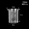 Vaso de Plástico PP 30-1000ml ml Taza Medidora Experimental Taza Medidora sin Asa 1000 ml Vaso Graduado de Doble Cara