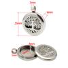 Variedad de incienso opcional de acero inoxidable de oreja ancha de 25 mm para llevar, lata hueca para esparcir aceite esencial, aromaterapia, colgante de joyería