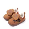 Novos Sapatos de Bebê para Outono e Inverno para Recém-Nascidos e Crianças Pequenas de 0 a 2 Anos, Sapatos Quentinhos Antiderrapantes de Solado Macio para Meninos e Meninas, Sapatos Casuais