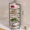 Prateleira de Preparo para Cozinha, Cesta de Armazenamento de Ingredientes para Panela Quente, Cesta Multifuncional de Camadas para Sobras de Comida, Suporte de Bandeja sem Furo