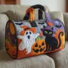 Bolsa de Viaje Acolchada de Algodón Estilo Nuevo 3D Marca Independiente Serie de Gatos 4 Bolso de Mano Estampado de Moda para Mujer