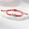 Pulsera Trenzada de Cuerda de Cera Estilo Chino de Panda de Moda, Lindo Dibujo Animado de Totoro, Pareja Estudiante, Joyería de Panda para Zona Turística, Suministro al por Mayor