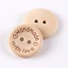 Botón de Madera Natural Amor Inglés Botón de Madera Ropa Infantil Tejido de Punto Botón Suéter Abrigo Abrigo Casual