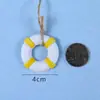 Corda de Cânhamo Decorativa DIY Mediterrânea Pequeno Pingente Criativo Mini Decoração de Parede Acessórios Feitos à Mão Barco de Pesca Âncora Pingente para Jardim de Infância