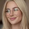 Armazones Ovalados para Lentes con Filtro de Luz Azul para Mujer, Estilo Coreano Ins Metal Corazón Perla Armazón Abierto, Lentes de Moda Europeos y Americanos Sin Graduación