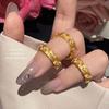 2025 Nuevo Producto Estilo Mid-Century Anillo Trenzado Apertura Ajustable Oro Antiguo Retro Francés Sentido de Alta Gama