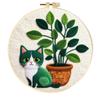 Shein Venta Caliente DIY Pintura de Fieltro Pintura con Marco Bordado Suministros de Fieltro con Aguja Decoraciones para el Hogar Paisaje Otoñal Margarita