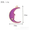 Mezcla de 30 Colgantes de Aleación Morada Forma de Gota de Aceite Corona Estrellas Corazón Nubes Accesorios para Colgantes de Pulsera DIY Venta al por Mayor