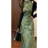 Nova Roupa Feminina Estilo Chinês Nacional Zen Inspirado, Conjunto de Duas Peças Vestido Sem Mangas Cheongsam Melhorado Elegante de Verão de Alta Qualidade