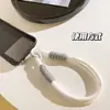 Corda de Pulso Trançada Cor Sólida Tendência com Clipe Pulseira Curta para Câmera CCD Celular Lanyard Chaveiro Pingente