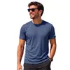 Transfronterizo Europeo y Americano Más Vendido Verano Seda de Hielo Deportivo para Hombre Manga Corta Corte Holgado Talla Extra Malla Secado Rápido Transpirable Casual Versátil