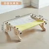 Cama para Gatos junto a la Cama Hamaca para Gatos Nido Colgante para Gatos Cama Colgante Hamaca para Repisa de Ventana Estructura para Gatos Balcón de Ventana Gato Mascota Tomando el Sol