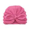 Gorro de lana con orejas de conejo para niños europeos y americanos, gorro de punto, gorro de jersey para bebé, gorro indio anudado a crochet para bebé