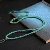 Collar de hilo de algodón DIY semiacabado Xizang-style thangka pintado a mano cuerda de collar de ámbar y cera de abeja con thangka de Nepal
