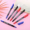 Marcador ponta dupla 120 preto à base de água fino e grosso à prova d'água secagem rápida colorido arte escritório especial caneta de contorno atacado