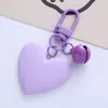 Novo chaveiro de sino de amor cor de doce, coração de menina fofo, coração de pêssego, pingente de bolsa para capa de fone de ouvido em estoque atacado