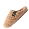 Zapatillas de Algodón Sencillas para Mujer 2026 Nuevo Estilo Invierno para Interiores Hogar Cálidas Con Felpa Adicional Antideslizantes Domésticas de Piel Hombre