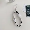Cadena para Teléfono Móvil Perla Blanca Moño Estilo Simple Cuadrado Colgante Corazón Rayas Cuentas Accesorios Correa para Teléfono Móvil