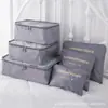 Bolsa de almacenamiento para viaje coreana, juego de 6 piezas, bolsa delgada a prueba de polvo de 130g, bolsa de almacenamiento para equipaje