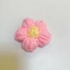 Flor de lana hecha a mano, flor tejida a mano, flor de algodón de leche tejida a mano, flor de puff de lana, accesorios de ropa, accesorios