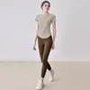 Traje deportivo para mujer talla grande talla grande ropa de yoga 2026 modelo nuevo para ciclismo, correr, entrenamiento de Pilates, top de fitness para verano