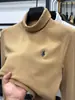 Camada Base de Veludo Paul De Masculina Outono e Inverno Roupa Íntima Térmica Camiseta Interna Espessada Manga Longa Suéter de Lã Dupla Face Masculino