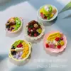 Adesivos de Geladeira de Resina de Comida Simulada Fruta Leite de Coco Refrescante de Hainan Pão Sorvete Adesivos Magnéticos Decoração de Móveis