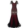 Vestido de Lentejuelas Amazon Cross-Border 1920 Vestido Retro Gatsby Talla Grande Vestido de Fiesta de Banquete