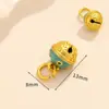 Chapado en cobre oro real de 18 quilates estilo chino antiguo oro tres vías gota de aceite colgante espaciador de cuentas accesorios material DIY con cuentas