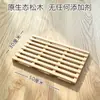 Estante de Almacenamiento de Cocina de Tronco de Madera de Pino Almacenamiento Sencillo Almohadilla Aislante de Calor a Prueba de Humedad Mini Bandeja Alfombrilla para Mascotas Soporte para Plantas