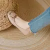 Sapatos Rasos de Solado Macio 2026 Bico Quadrado Outono Sapatilhas para Mulheres Chegada Nova de Verão Mocassins de Corte Baixo com Solado Macio Sapatos Versáteis para Mulheres