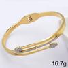 Venta al por mayor transfronteriza directa de fábrica pulsera de oro de 18k con sensación de alta gama estrella femenina joyería de acero de titanio que no se decolora pulsera de acero de titanio