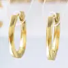 Fornecimento Transfronteiriço Novos Brincos Metálicos Brilhantes Europeus e Americanos Aliexpress Wish Venda Quente Argolas Lisas Brincos Simples Tendência