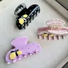 Pinza para el pelo de acetato con forma de limón, nuevo estilo, con pedrería para mujer, accesorio para el pelo lindo y moderno para recogidos