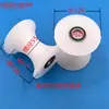 Roda de Polia de Nylon com Canaleta em U Rolamento Roda de Borracha Roda Guia para Tubo Redondo Suporte de Roda para Trilho Plástico Roda de Suporte para Porta e Janela com Canaleta em U